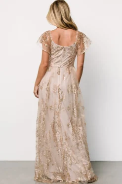 Online Baltic Born Corinne Shimmer Maxi Gown | Champagne