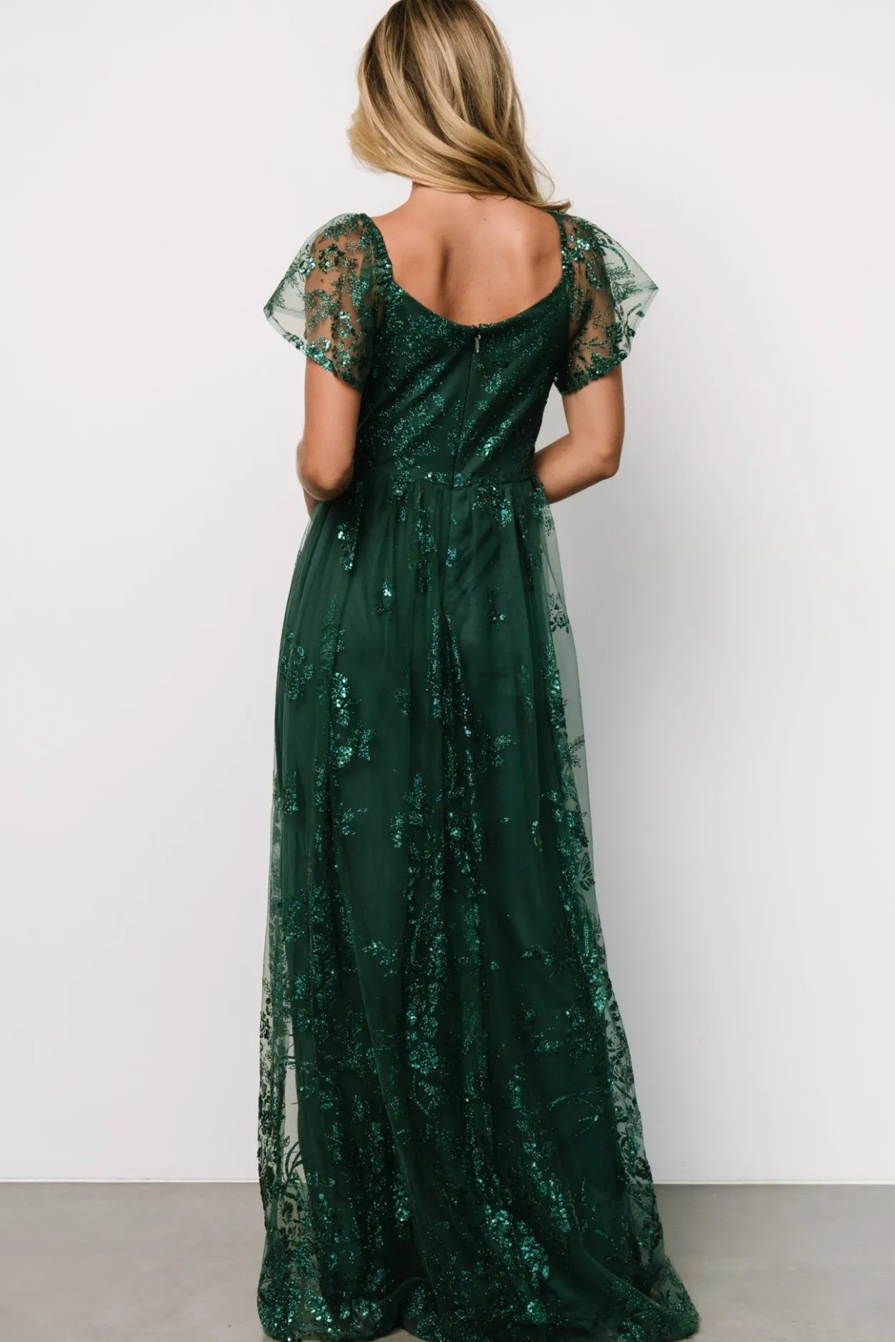 Fashion Baltic Born Corinne Shimmer Maxi Gown | Emerald