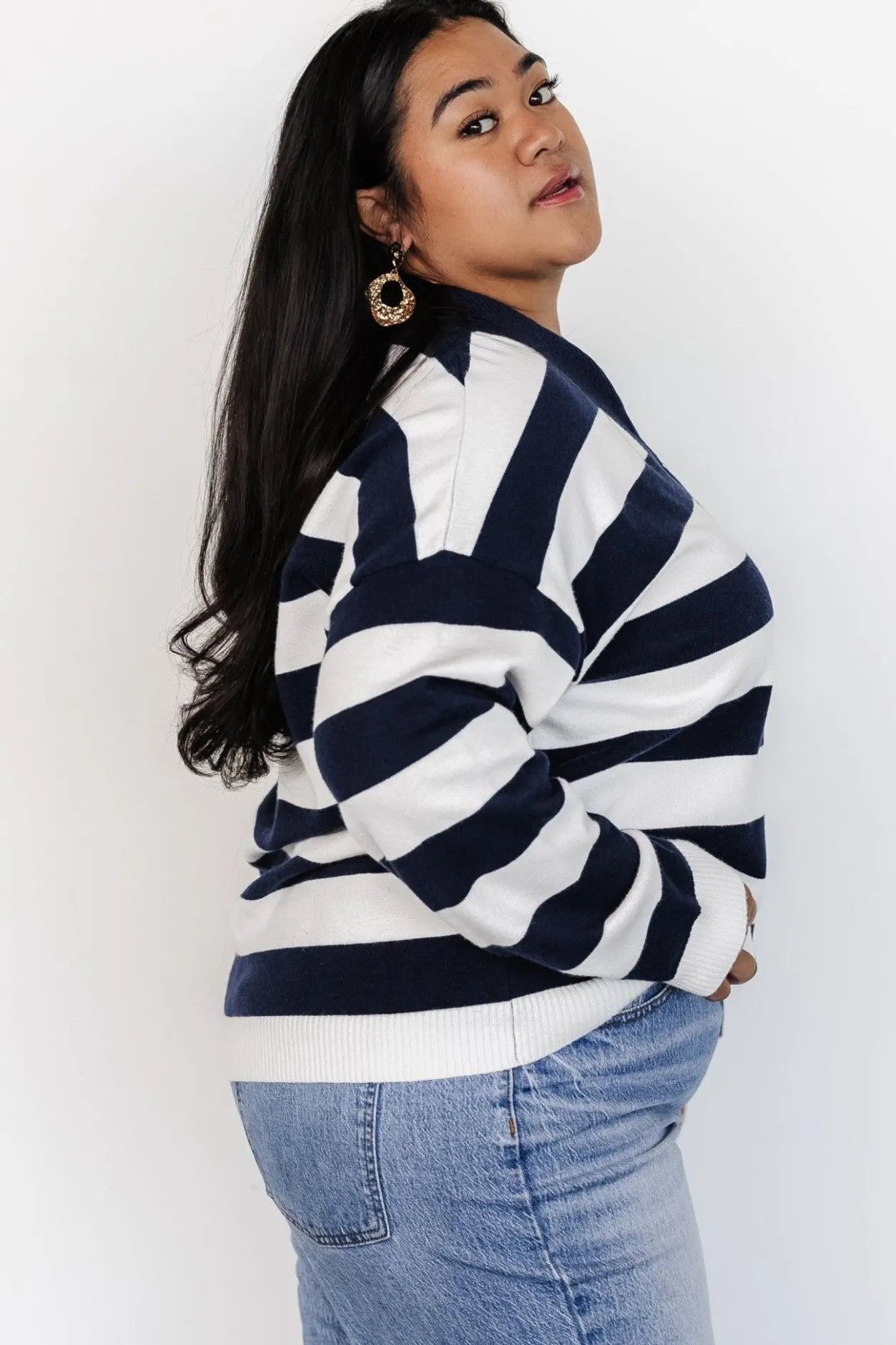 Best Baltic Born Cornell Half Zip Sweater | Navy + Off White Navy+OffWhite