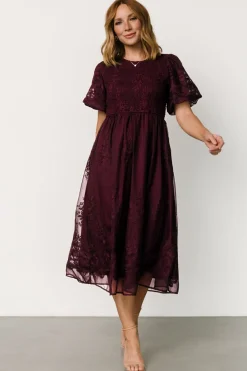 Fashion Baltic Born Corrine Embroidered Midi Dress | Mulberry