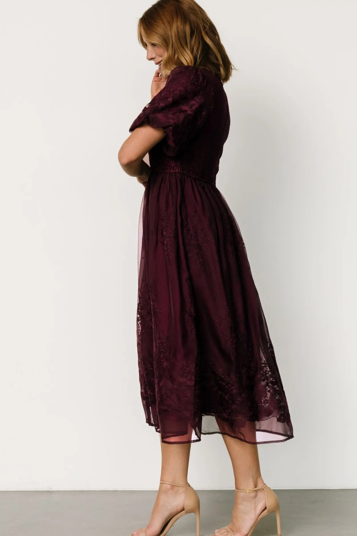 Fashion Baltic Born Corrine Embroidered Midi Dress | Mulberry