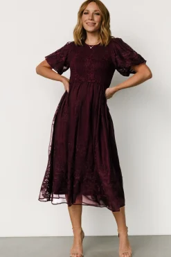 Fashion Baltic Born Corrine Embroidered Midi Dress | Mulberry