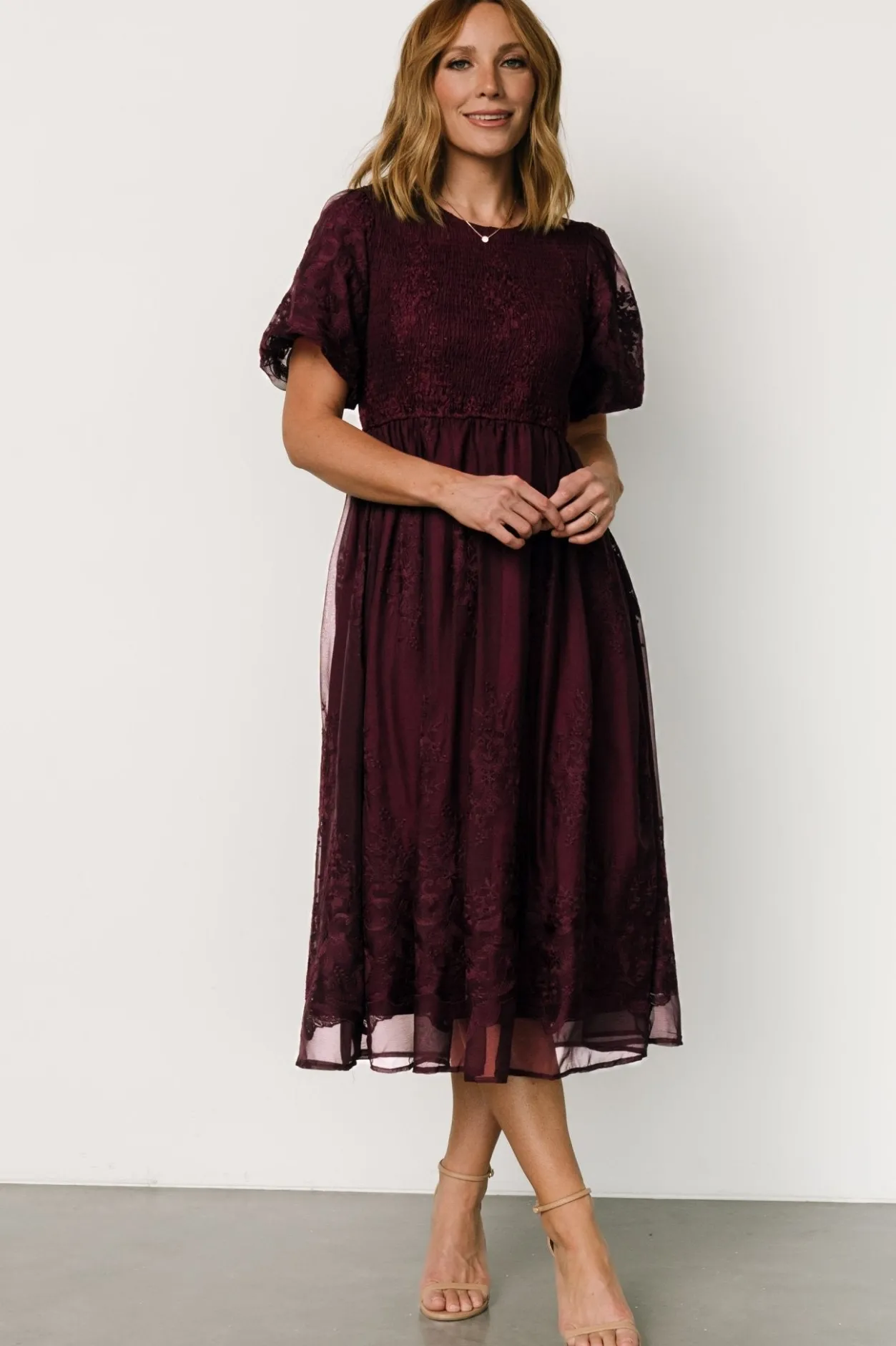 Fashion Baltic Born Corrine Embroidered Midi Dress | Mulberry