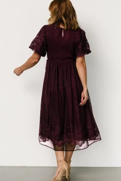 Fashion Baltic Born Corrine Embroidered Midi Dress | Mulberry