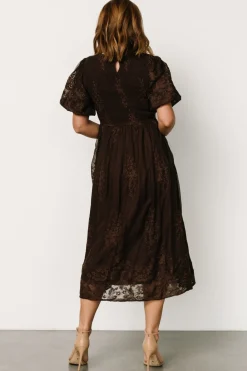 Best Baltic Born Corrine Embroidered Midi Dress | Brown