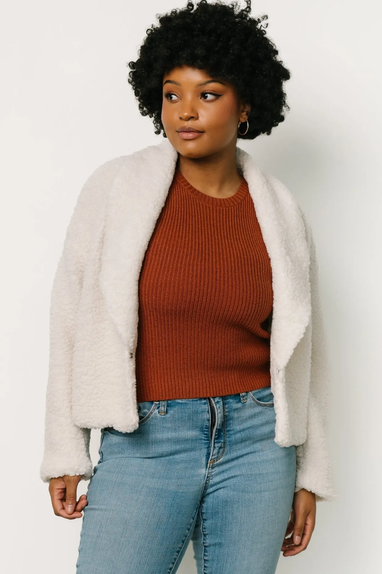 Outlet Baltic Born Crest Sherpa Jacket | Off White OffWhite