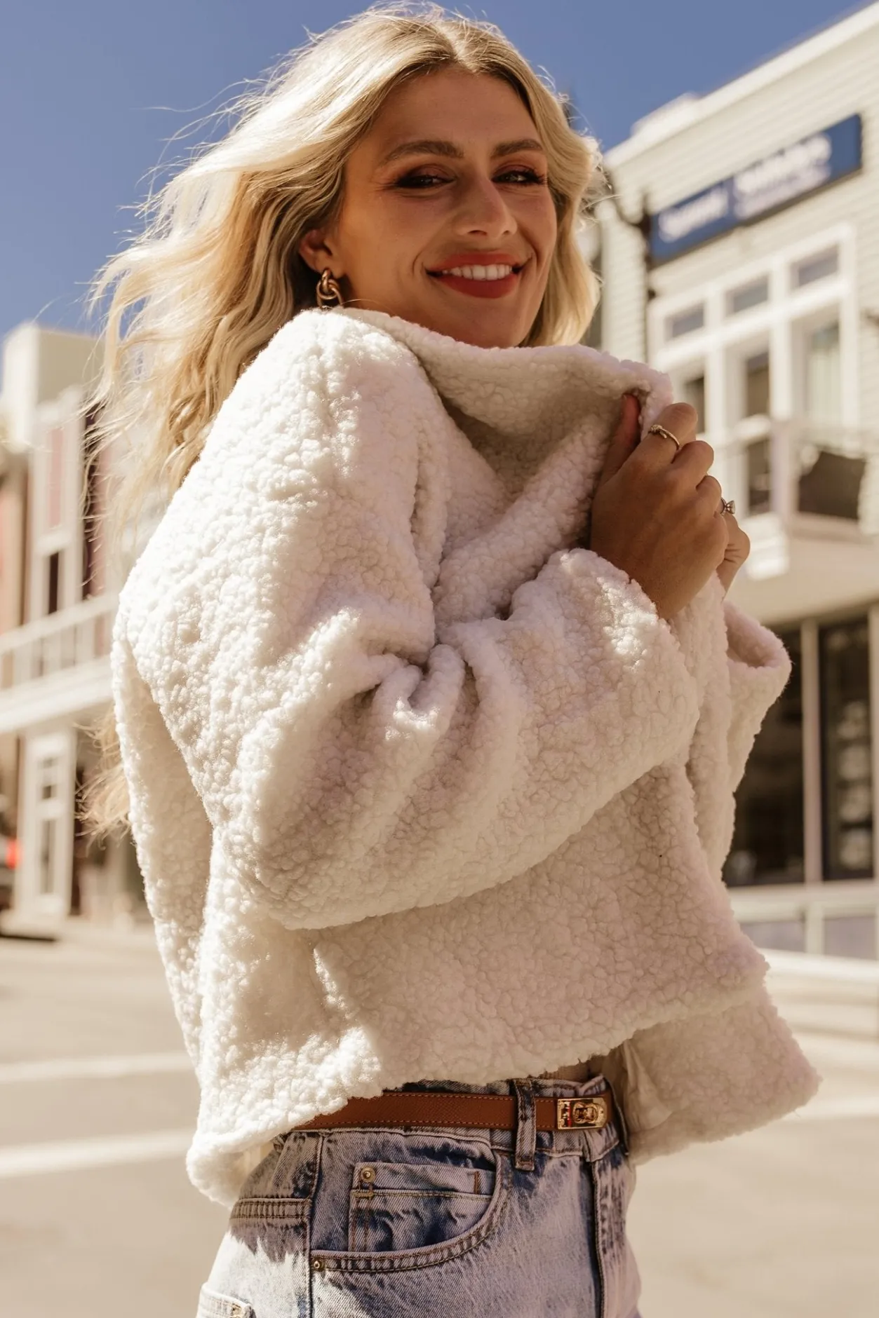 Outlet Baltic Born Crest Sherpa Jacket | Off White OffWhite