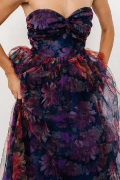 Clearance Baltic Born Cristelle Strapless Dress | Navy Multi Floral NavyMultiFloral