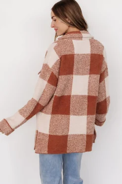 Outlet Baltic Born Crosby Knit Shacket | Copper + Ivory Copper+Ivory