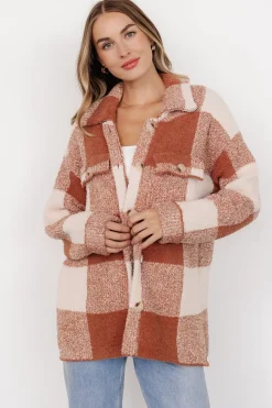 Outlet Baltic Born Crosby Knit Shacket | Copper + Ivory Copper+Ivory