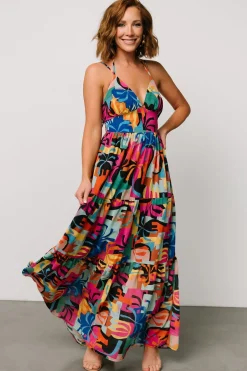 New Baltic Born Crystal Maxi Dress | Black Multi Print BlackMultiPrint