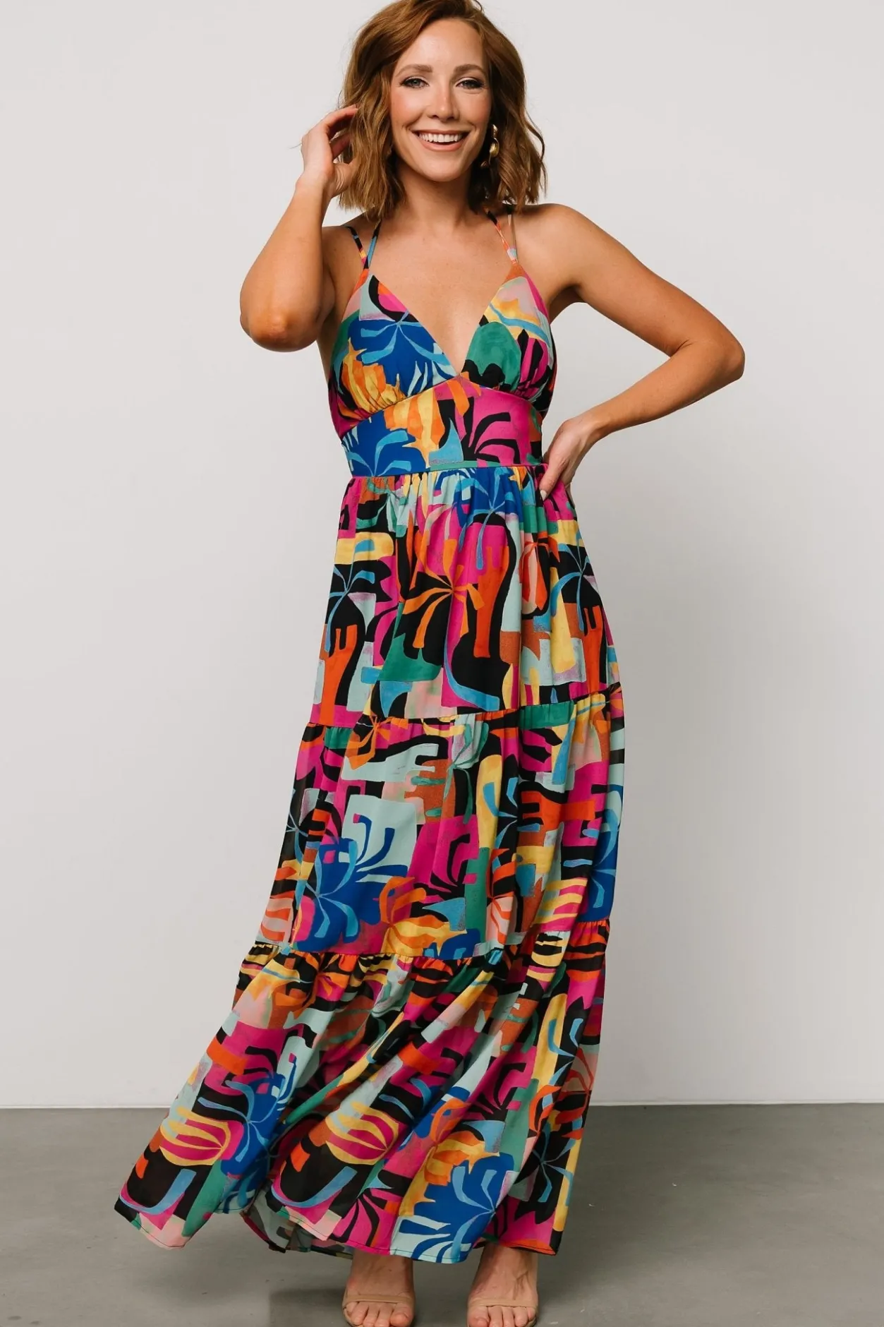 New Baltic Born Crystal Maxi Dress | Black Multi Print BlackMultiPrint