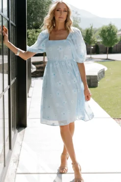 Discount Baltic Born Daisy Short Dress | Blue Floral BlueFloral