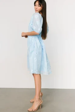 Discount Baltic Born Daisy Short Dress | Blue Floral BlueFloral
