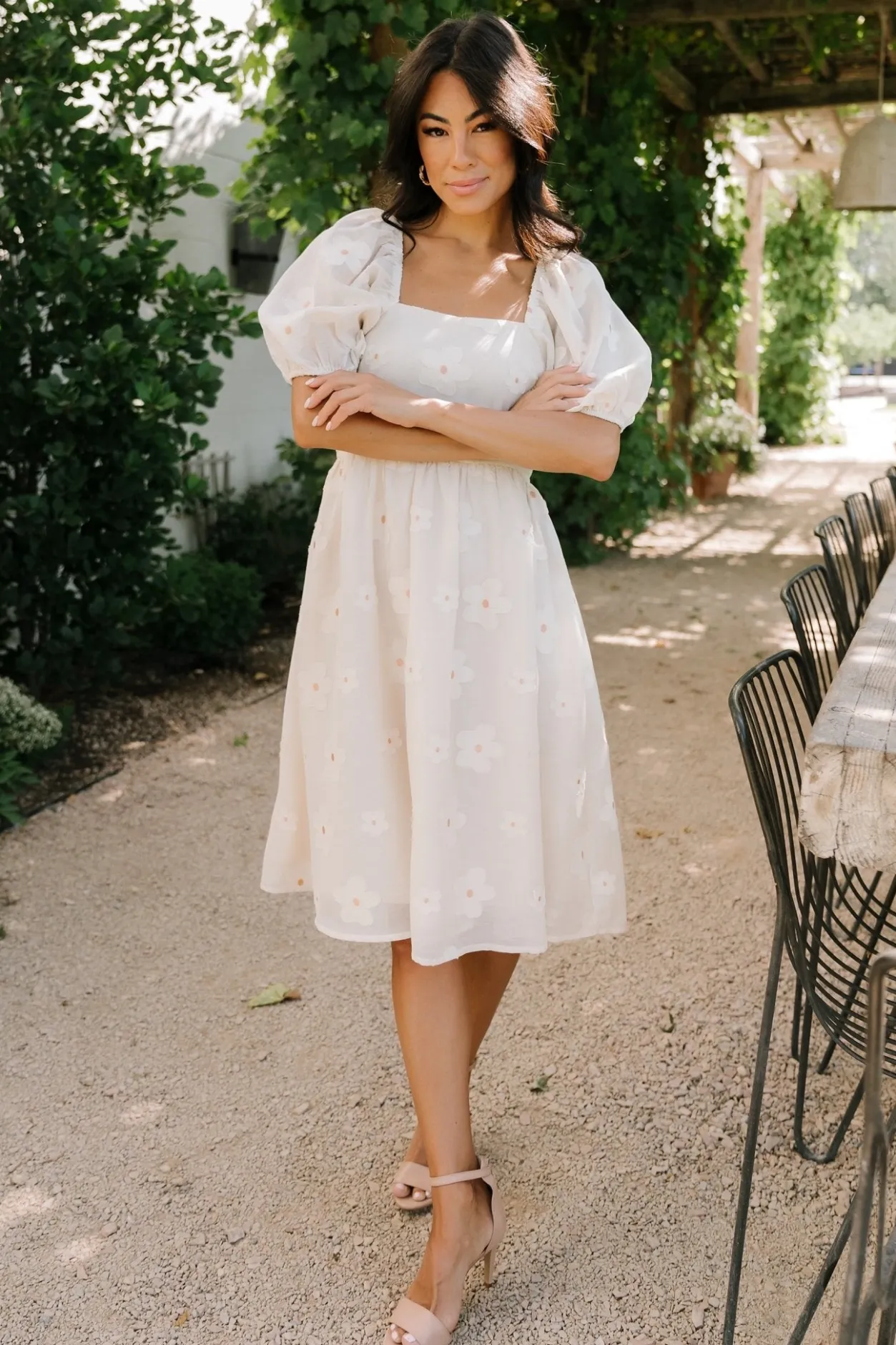 Discount Baltic Born Daisy Short Dress | Vintage Cream Floral VintageCreamFloral