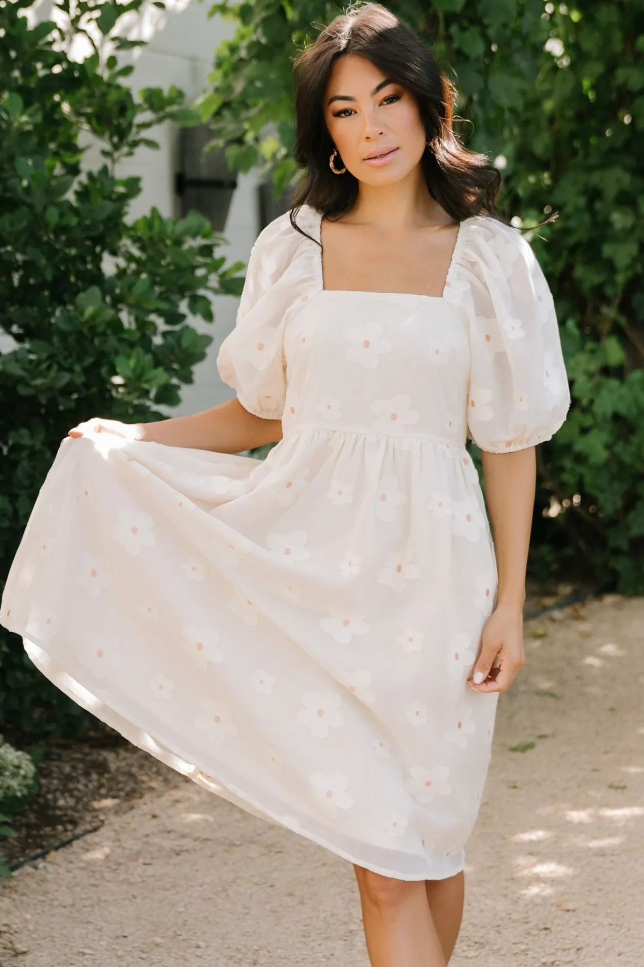 Discount Baltic Born Daisy Short Dress | Vintage Cream Floral VintageCreamFloral