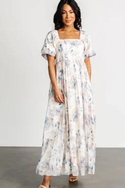 Sale Baltic Born Dalia Maxi Dress | Cream + Blue Floral Cream+BlueFloral