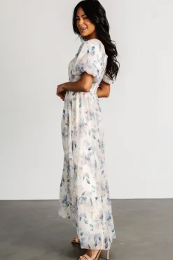 Sale Baltic Born Dalia Maxi Dress | Cream + Blue Floral Cream+BlueFloral
