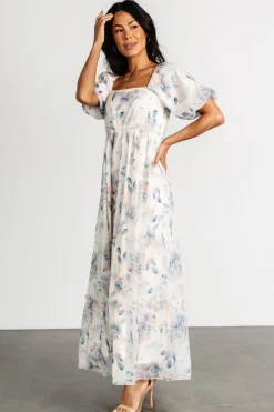 Sale Baltic Born Dalia Maxi Dress | Cream + Blue Floral Cream+BlueFloral