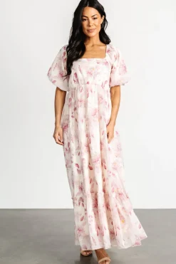 Online Baltic Born Dalia Maxi Dress | Ivory + Mauve Floral Ivory+MauveFloral