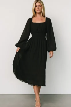 Online Baltic Born Dalton Pleated Midi Dress | Black