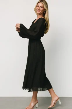 Online Baltic Born Dalton Pleated Midi Dress | Black