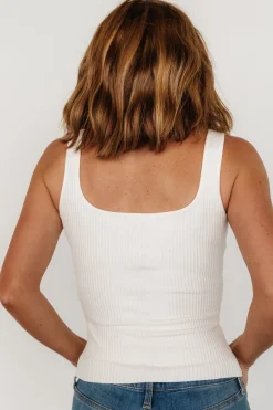 Fashion Baltic Born Dame Ribbed Tank Top | Ivory