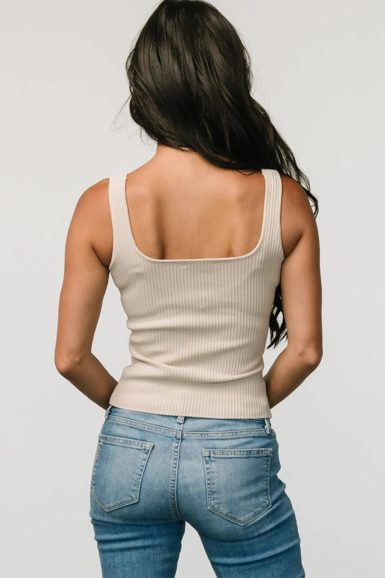 Sale Baltic Born Dame Ribbed Tank Top | Natural