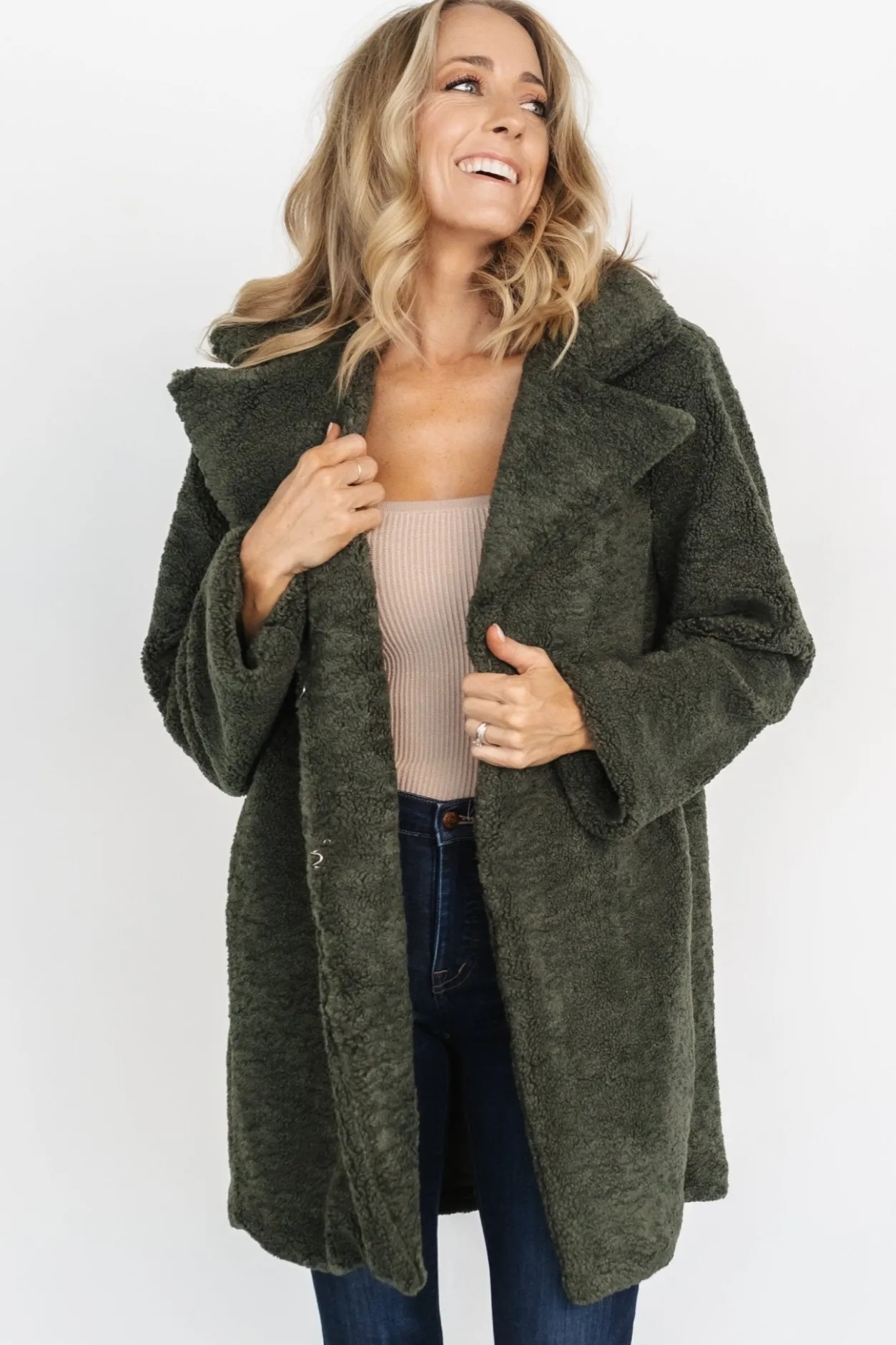 Outlet Baltic Born Damien Sherpa Coat | Dark Green DarkGreen