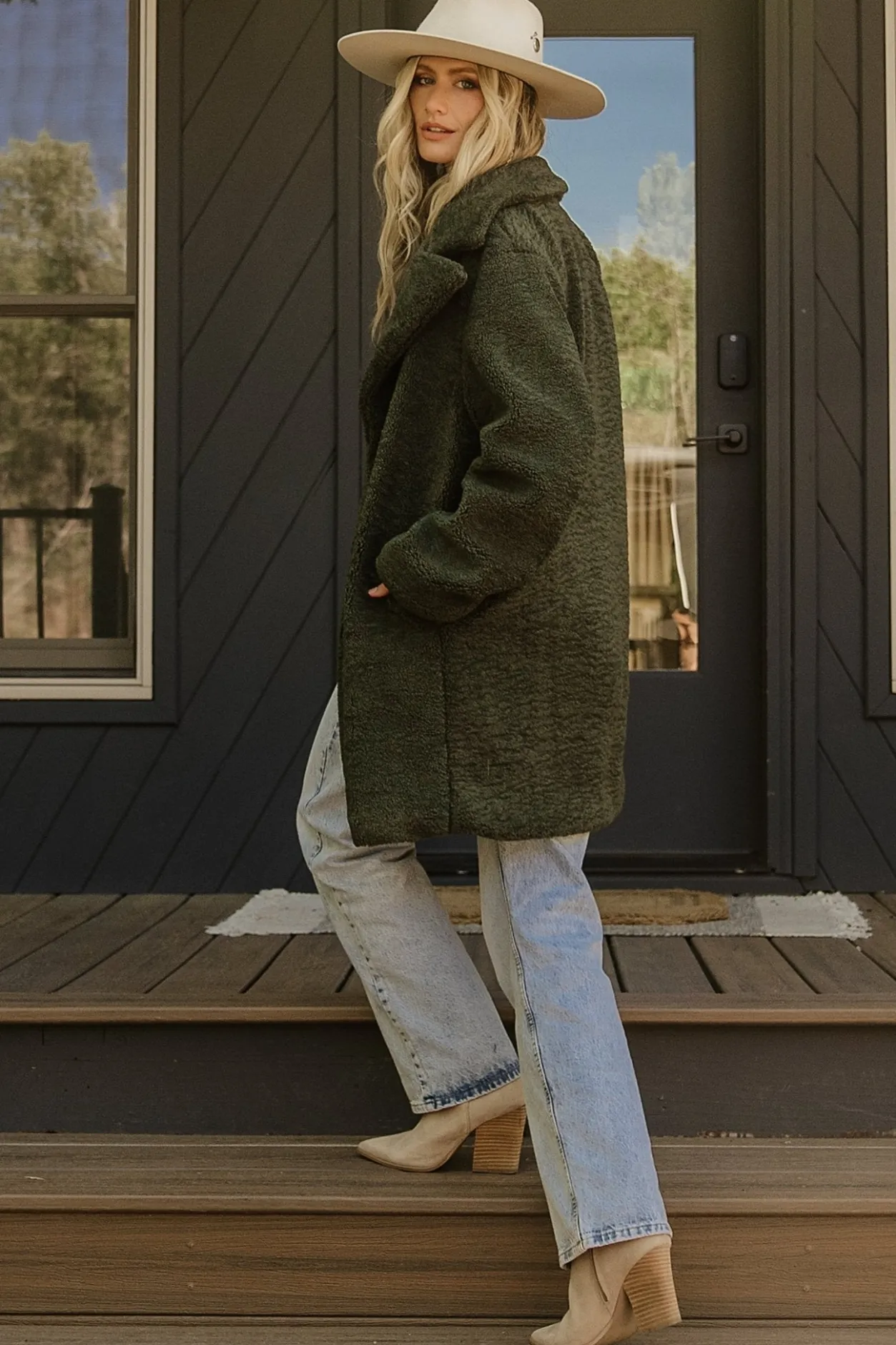 Outlet Baltic Born Damien Sherpa Coat | Dark Green DarkGreen
