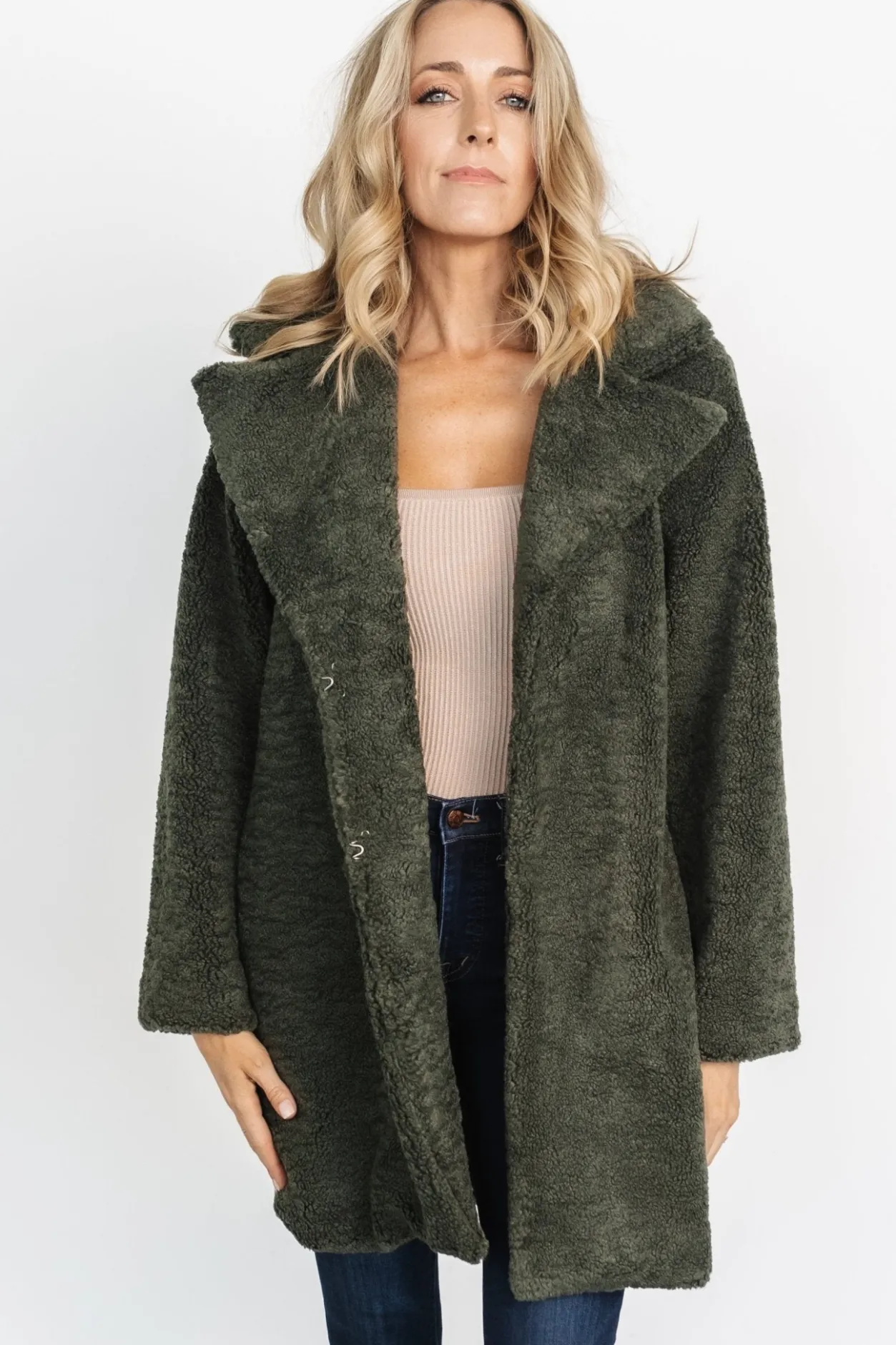 Outlet Baltic Born Damien Sherpa Coat | Dark Green DarkGreen