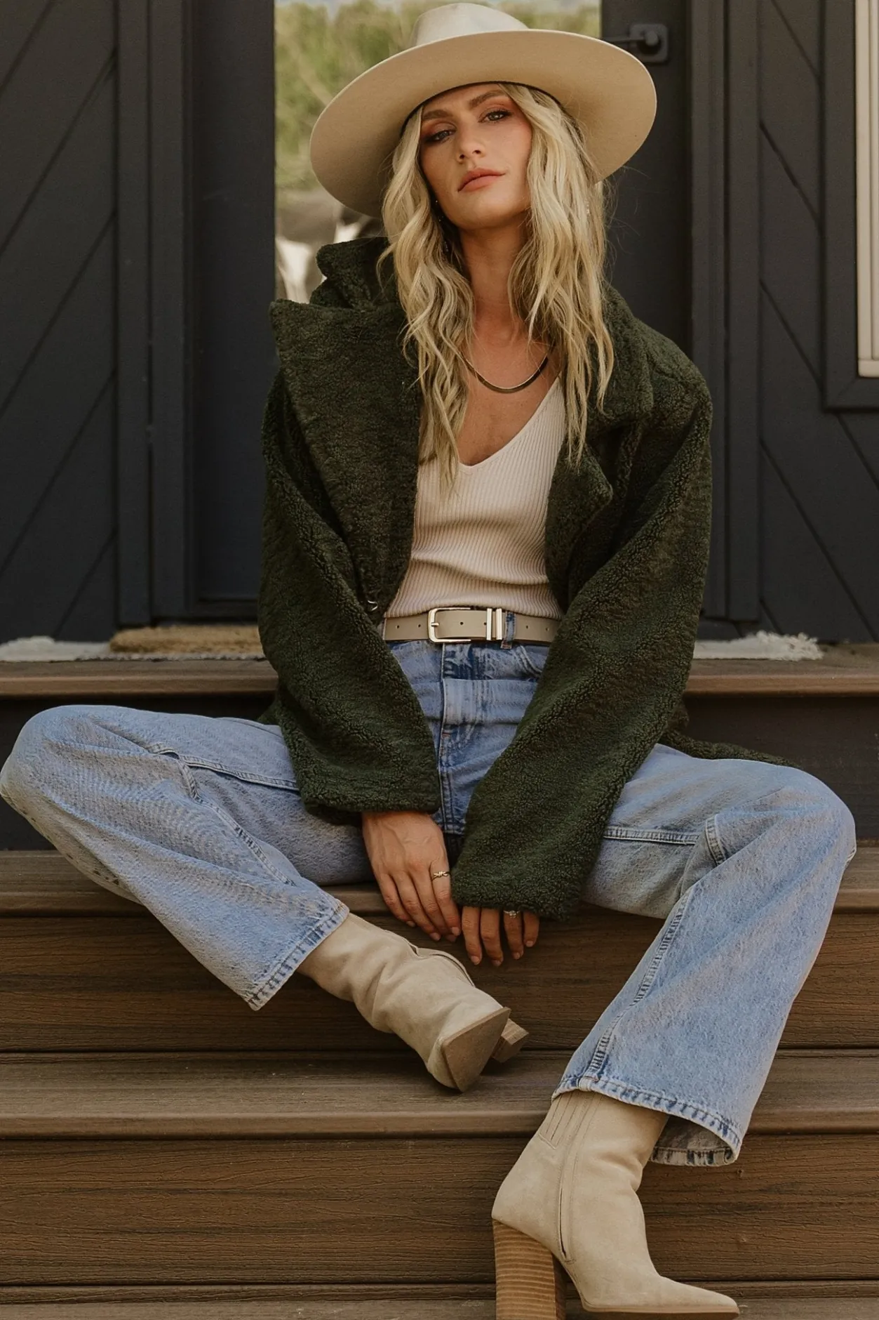 Outlet Baltic Born Damien Sherpa Coat | Dark Green DarkGreen