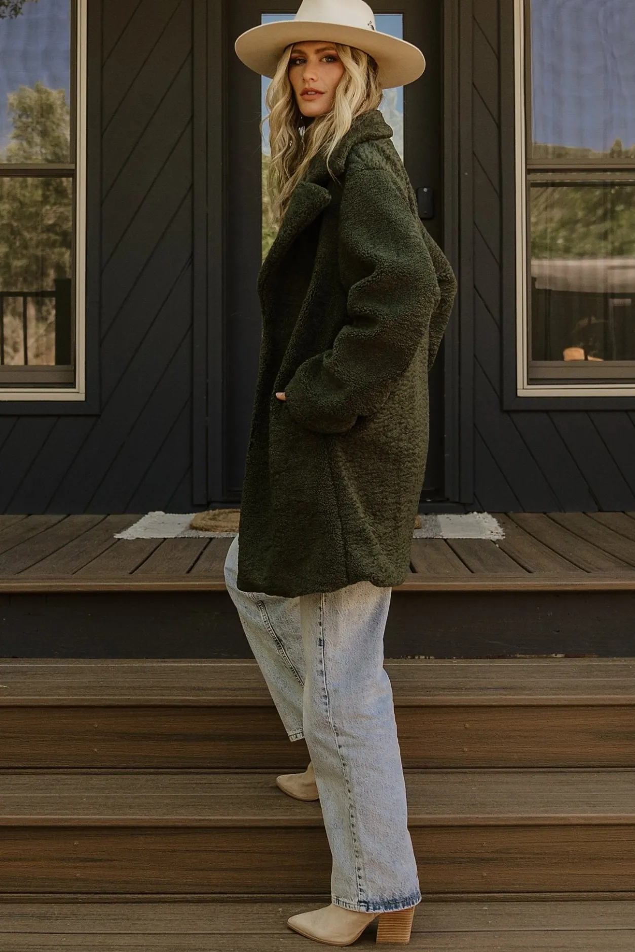 Outlet Baltic Born Damien Sherpa Coat | Dark Green DarkGreen