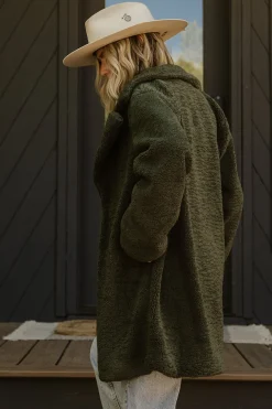 Outlet Baltic Born Damien Sherpa Coat | Dark Green DarkGreen