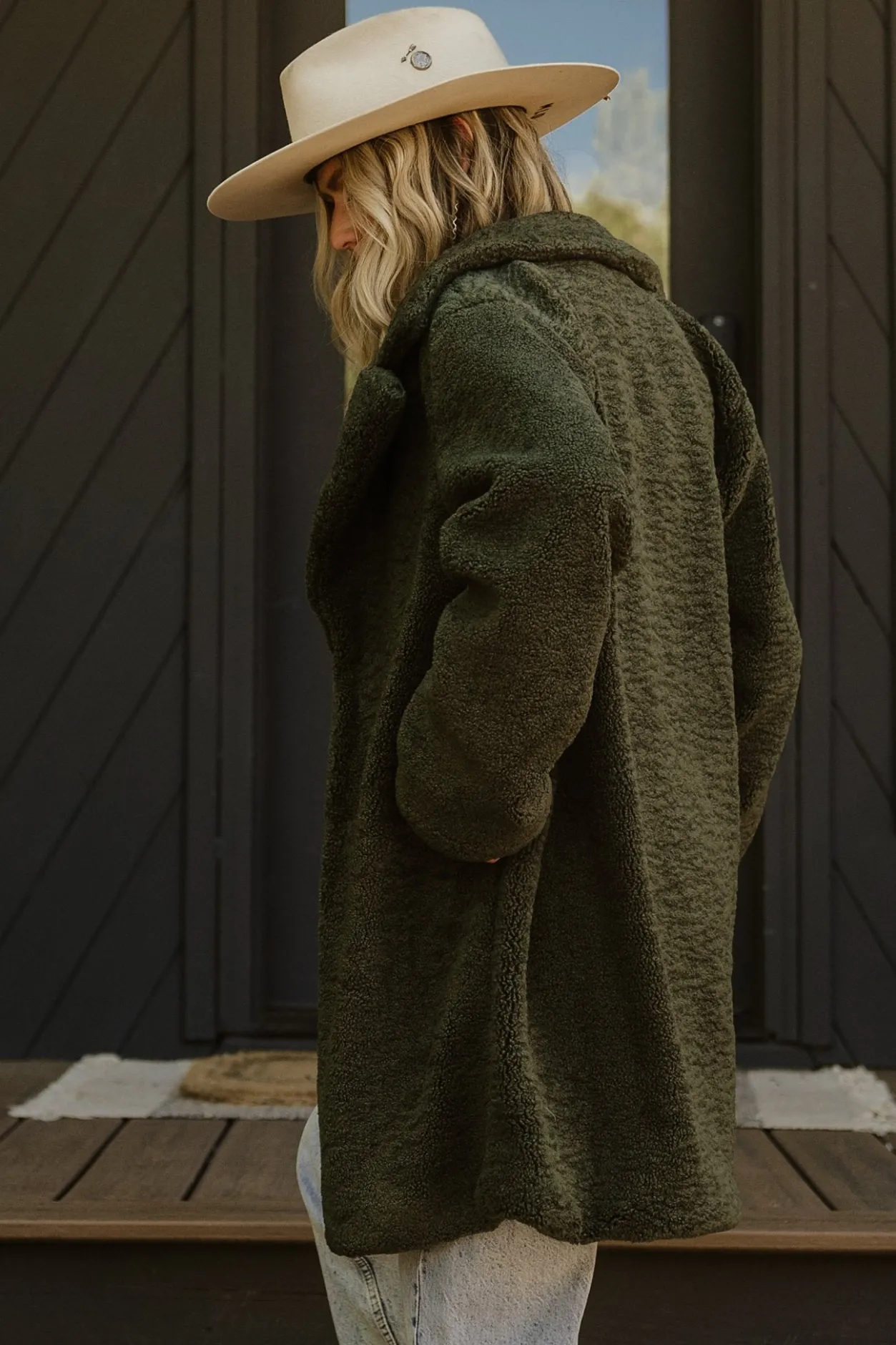 Outlet Baltic Born Damien Sherpa Coat | Dark Green DarkGreen