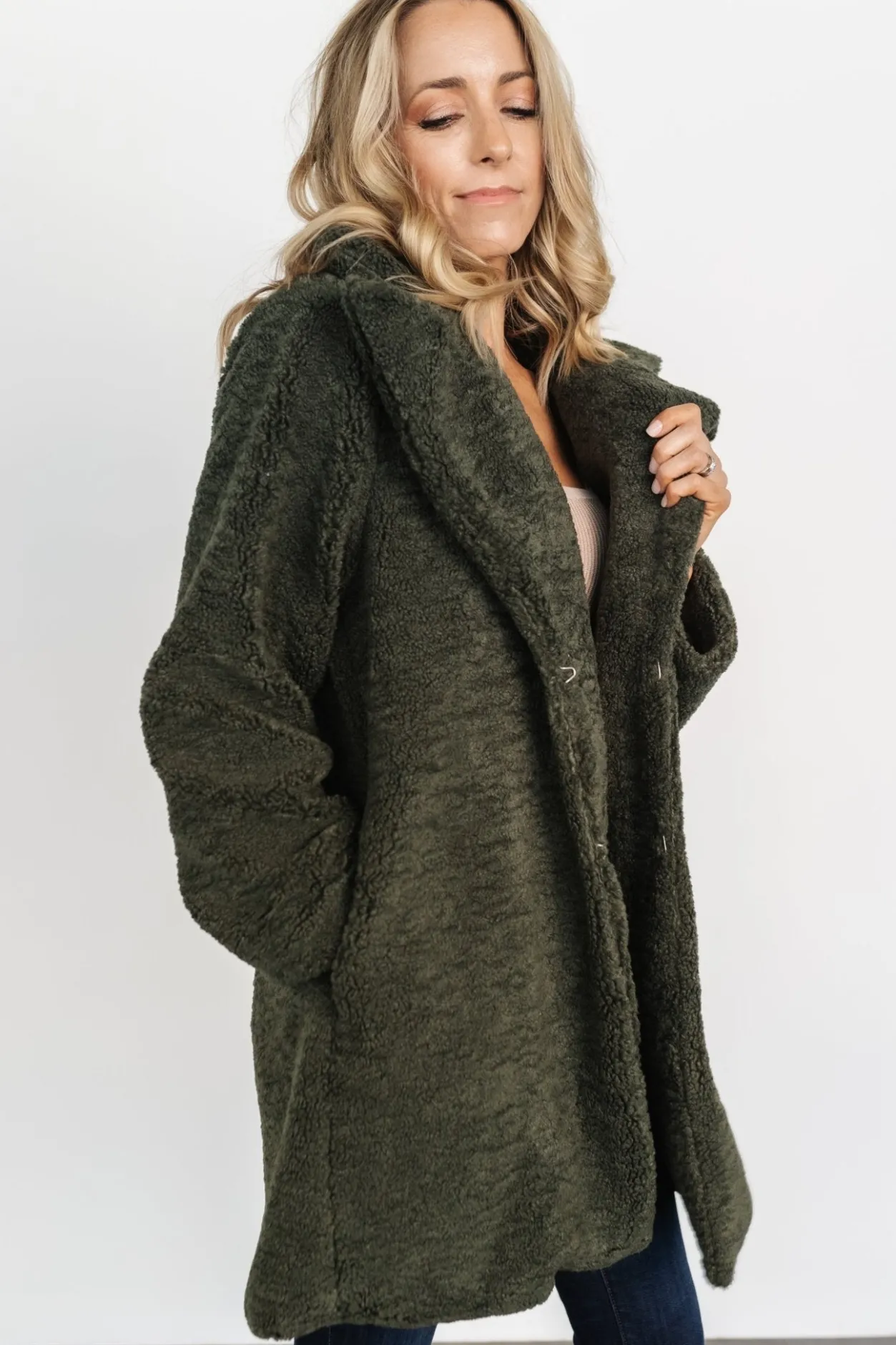 Outlet Baltic Born Damien Sherpa Coat | Dark Green DarkGreen