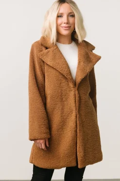 Clearance Baltic Born Damien Sherpa Coat | Dark Camel DarkCamel