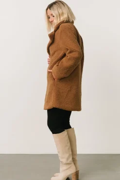 Clearance Baltic Born Damien Sherpa Coat | Dark Camel DarkCamel