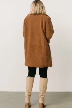 Clearance Baltic Born Damien Sherpa Coat | Dark Camel DarkCamel