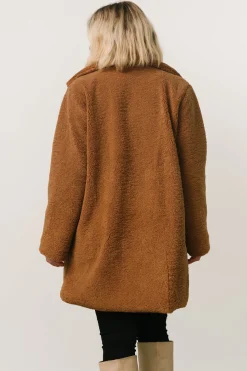 Clearance Baltic Born Damien Sherpa Coat | Dark Camel DarkCamel