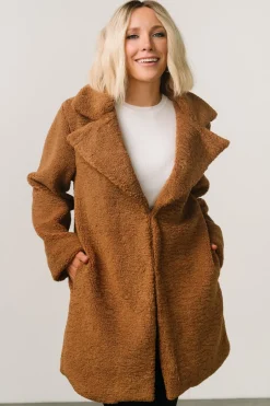 Clearance Baltic Born Damien Sherpa Coat | Dark Camel DarkCamel