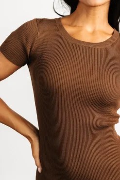 Outlet Baltic Born Dana Ribbed Midi Dress | Brown
