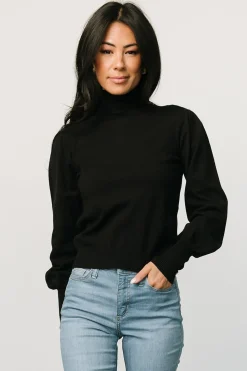 Hot Baltic Born Danica Turtleneck Knit Top | Black