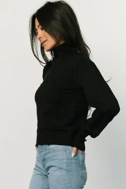 Hot Baltic Born Danica Turtleneck Knit Top | Black