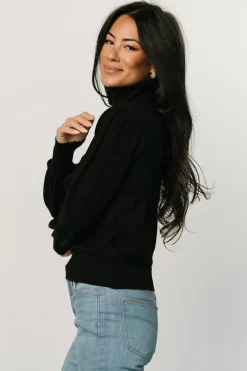 Hot Baltic Born Danica Turtleneck Knit Top | Black