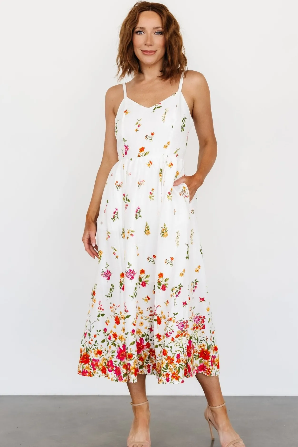 New Baltic Born Daniella Tank Dress | Off White Floral OffWhiteFloral