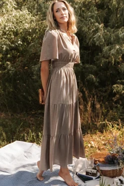 New Baltic Born Danielle Tiered Maxi Dress | Brown Print BrownPrint