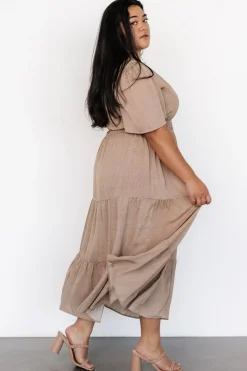 New Baltic Born Danielle Tiered Maxi Dress | Brown Print BrownPrint