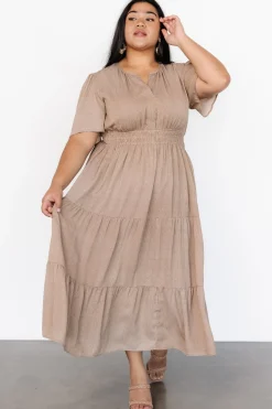 New Baltic Born Danielle Tiered Maxi Dress | Brown Print BrownPrint