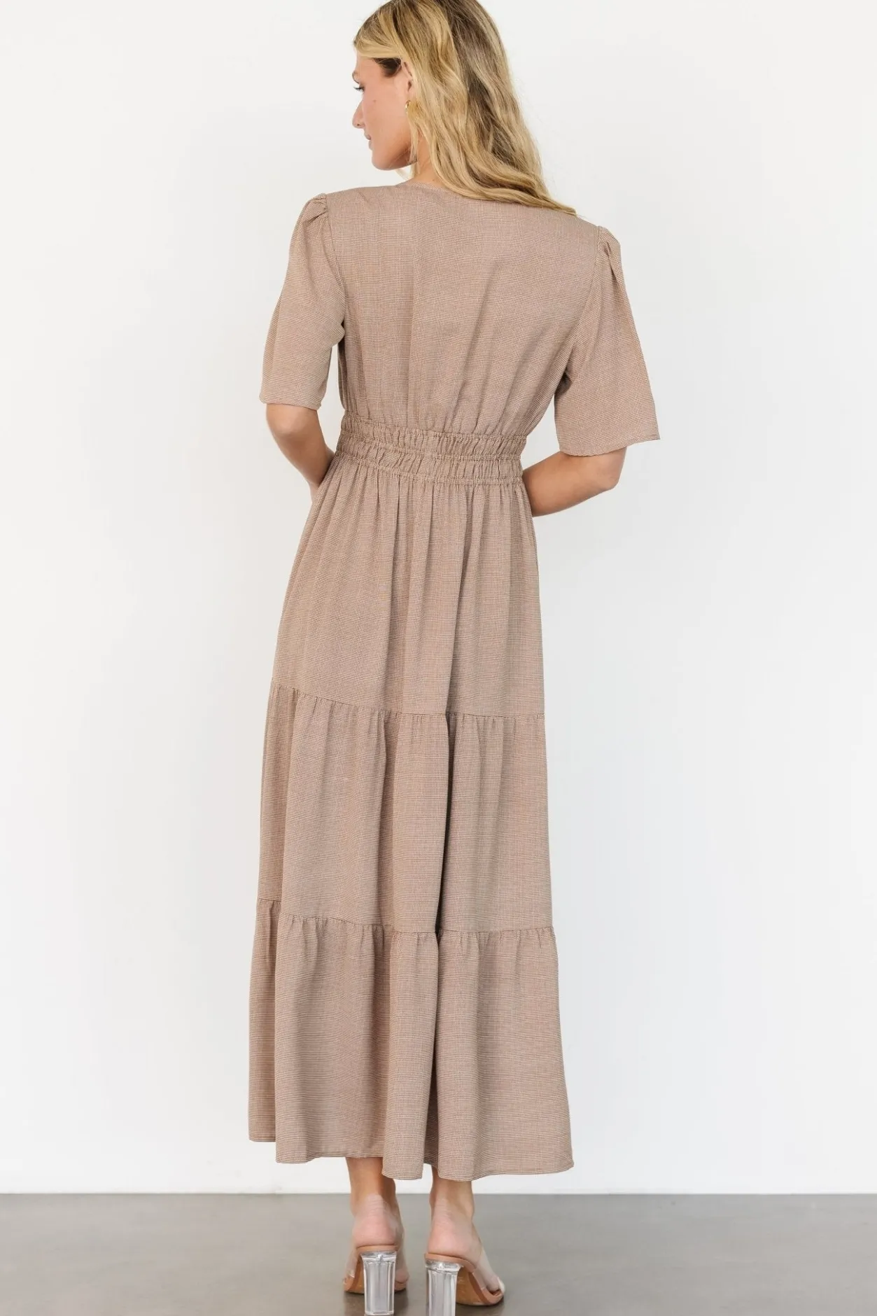New Baltic Born Danielle Tiered Maxi Dress | Brown Print BrownPrint